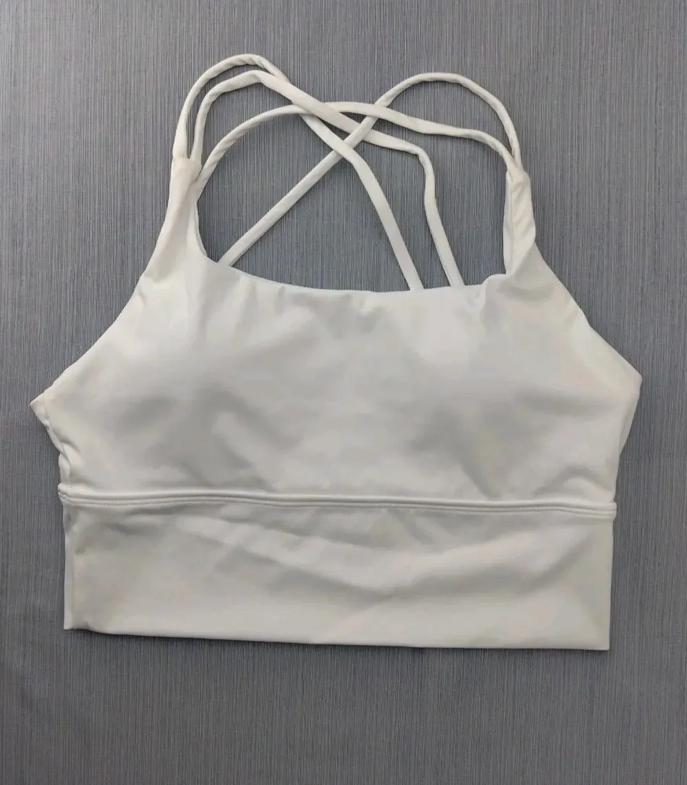 Women's Strappy Back Padded Sports Bra Size S